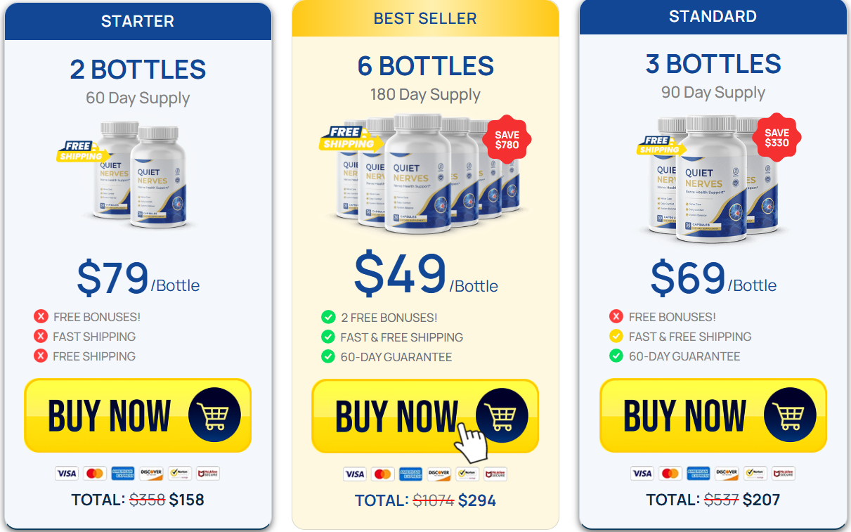 Quiet Nerves   Pricing Details